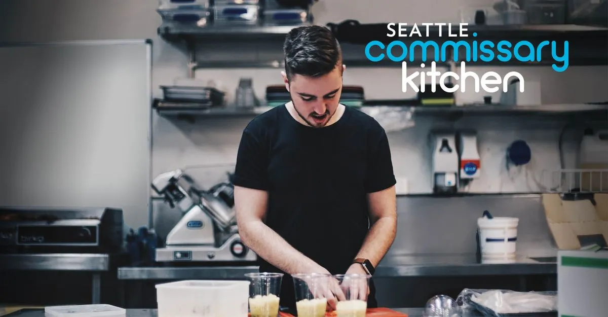 Member cooking at Seattle Commissary Kitchen